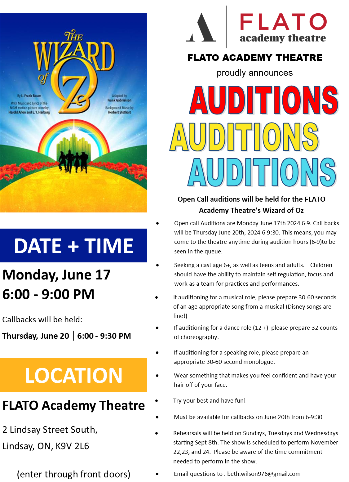 JUNE 17 FROM 600900 — FLATO Academy Theatre Lindsay