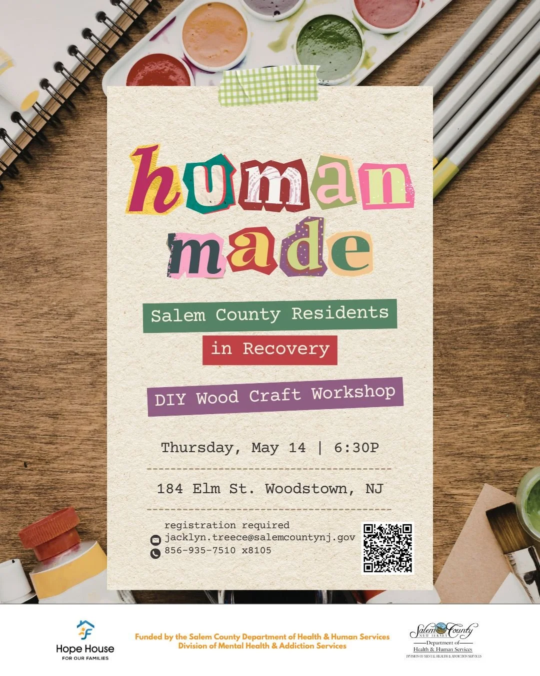 DIY Wood Craft Workshop | Salem County Residents in Recovery