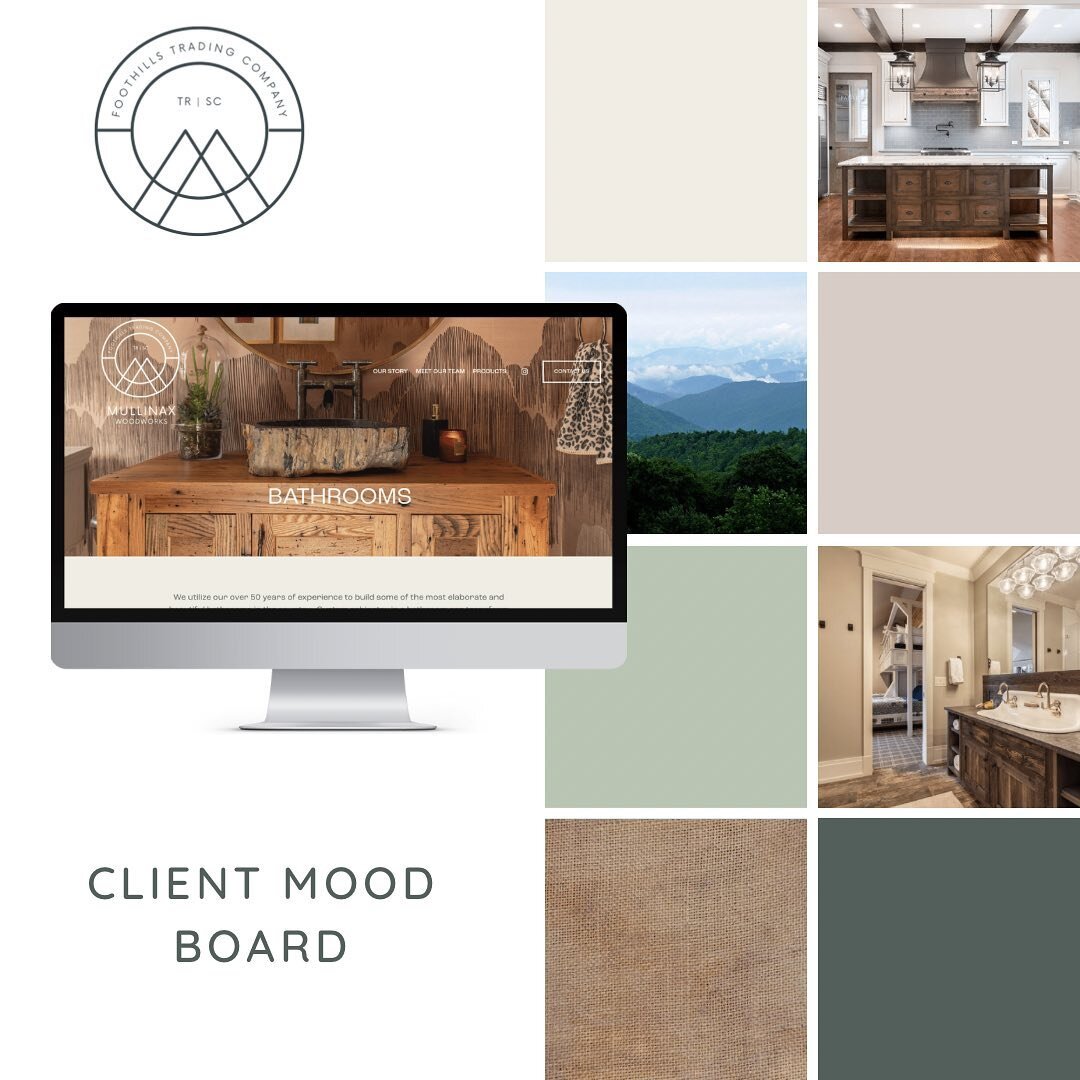 Loved capturing the modern, woodsy feel of @foothillstradingcompany brand!  It&rsquo;s a beaut🏞️🪵 #customwoodworking #webdesigngreenvillesc #branddesign