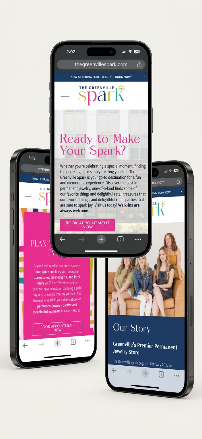 Local Greenville, SC Boutique website design