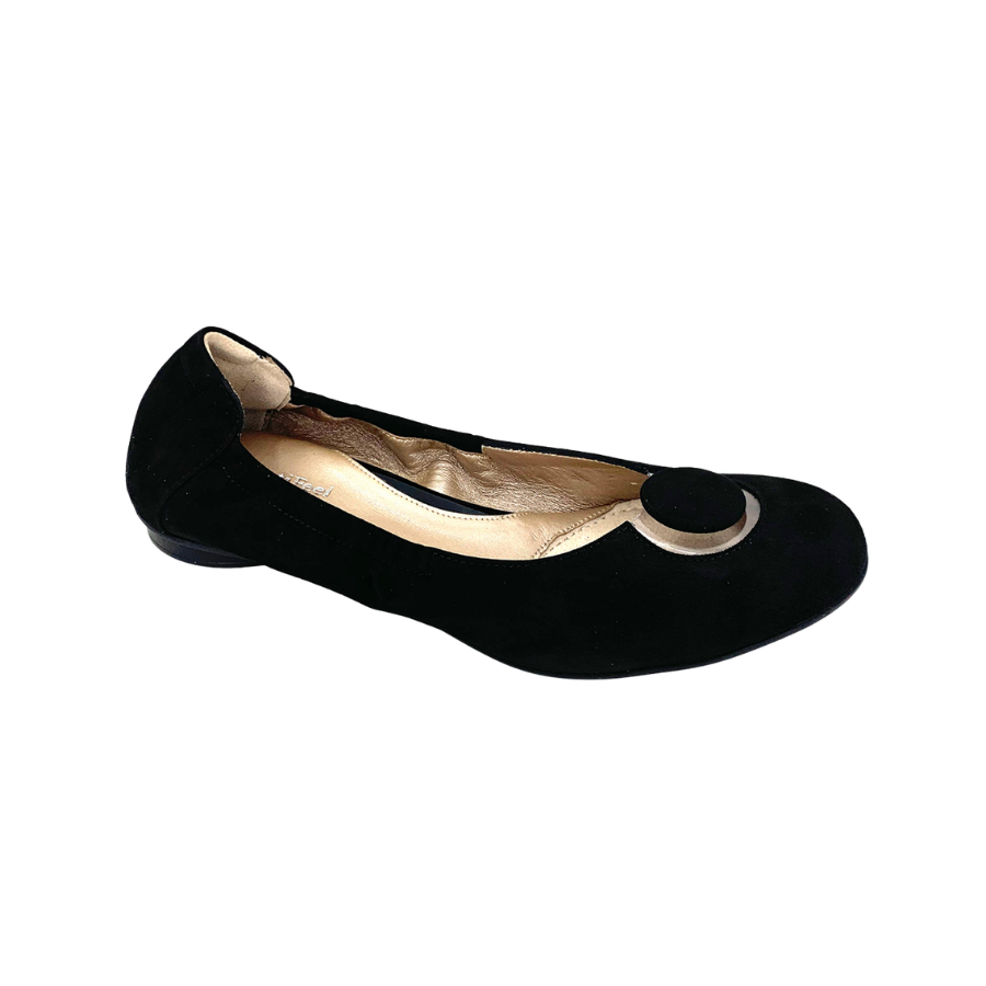 Beautifeel mary black leather suede women flats comfort brand made in israel-2.png