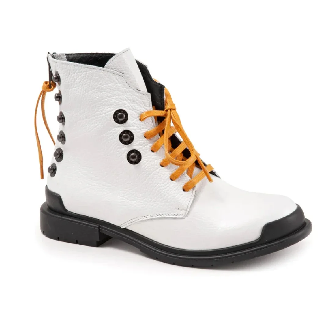 Bueno Elora White - Women's Leather Boots