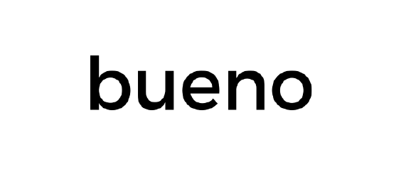 The word "bueno" written in black lowercase letters on a white background.