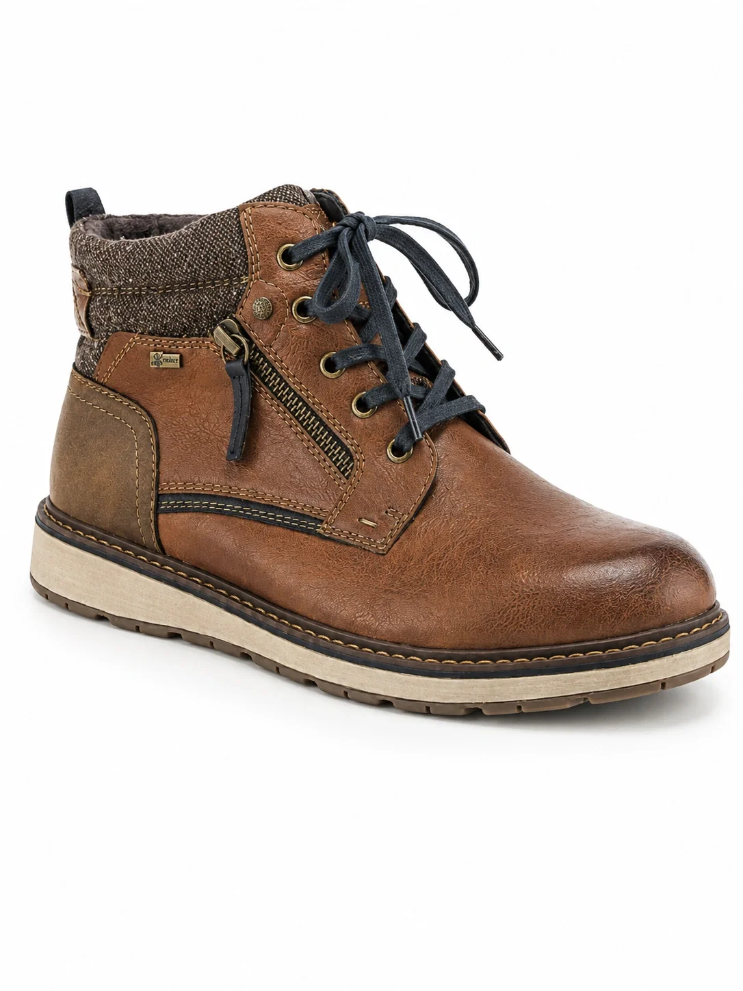 Relife Johnny Boots, featuring a synthetic and textile upper with a padded collar and decorative side zipper