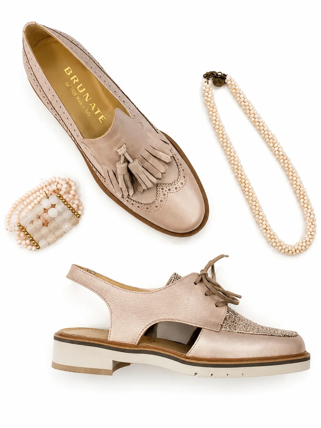 Slingback loafer with accessories