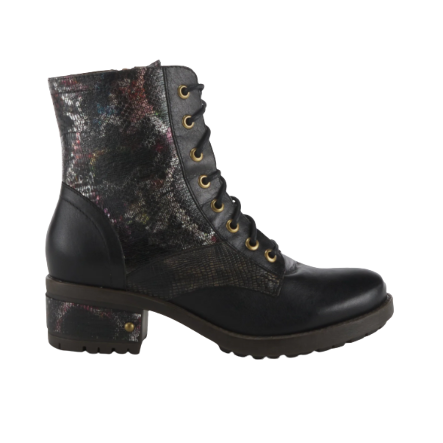 L'artiste gaga women ankle boots black leather 3.png