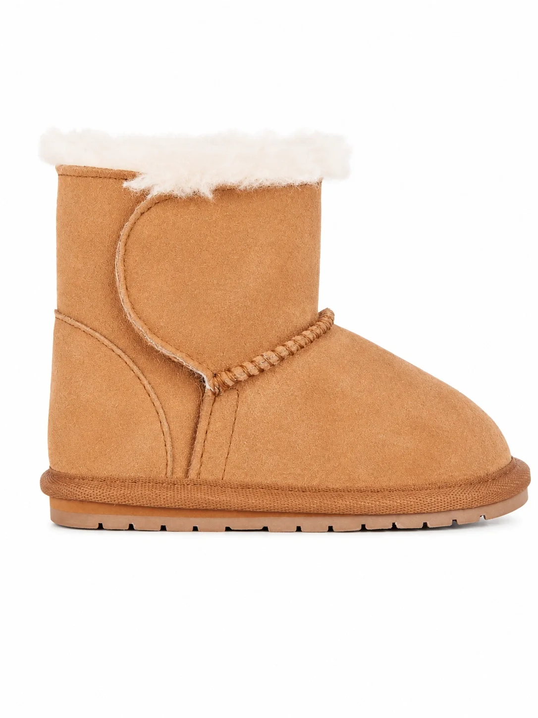 EMU Australia Toddle boots in chestnut, featuring soft suede and a cozy merino wool lining