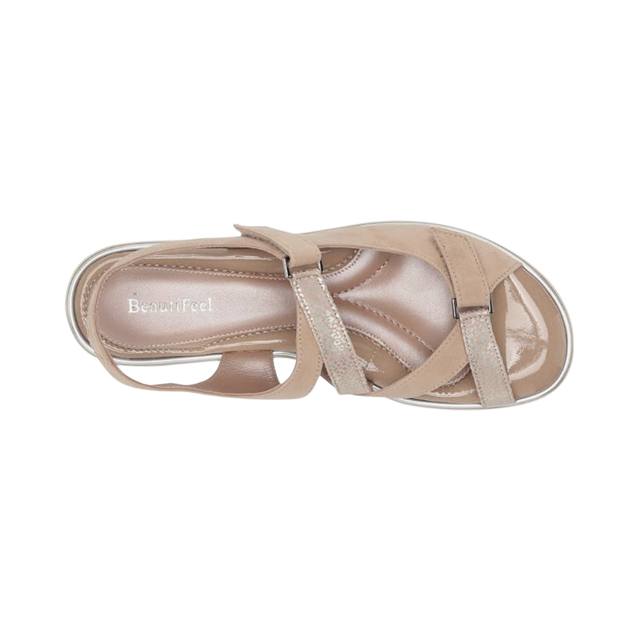 Beautifeel robin oro Leo satinato leather suede women summer sandals comfort brand made in israel-3.png