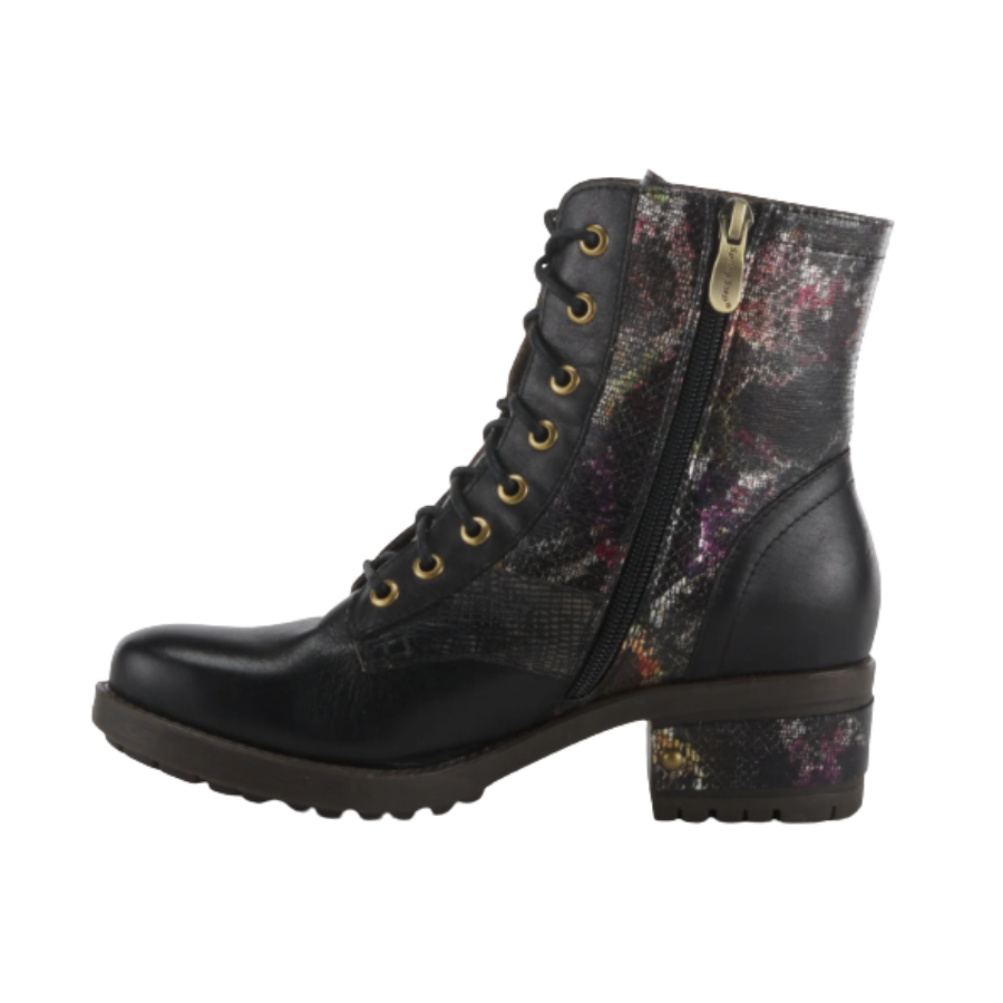 L'artiste gaga women ankle boots black leather 2.png