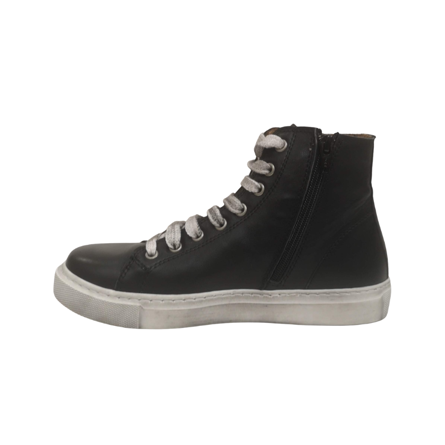 Bueno Riley black leather sneakers high tops for women 3.png