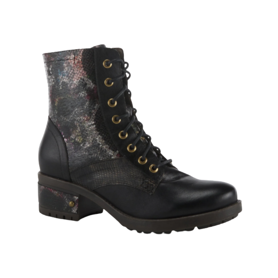 L'artiste gaga women ankle boots black leather.png