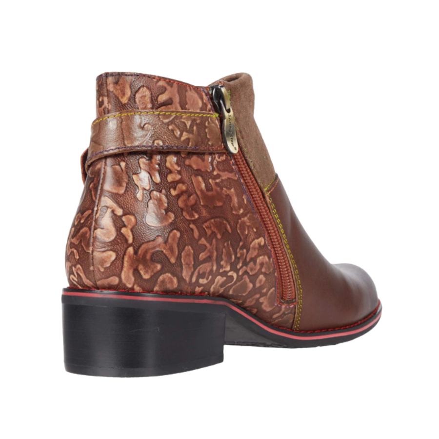 L'artiste Tiatia brown leather women ankle boots 2.png