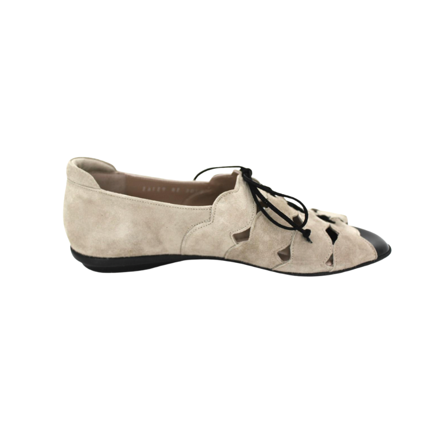 Beautifeel Amelia taupe tahini suede red women sandals comfort brand made in israel.png