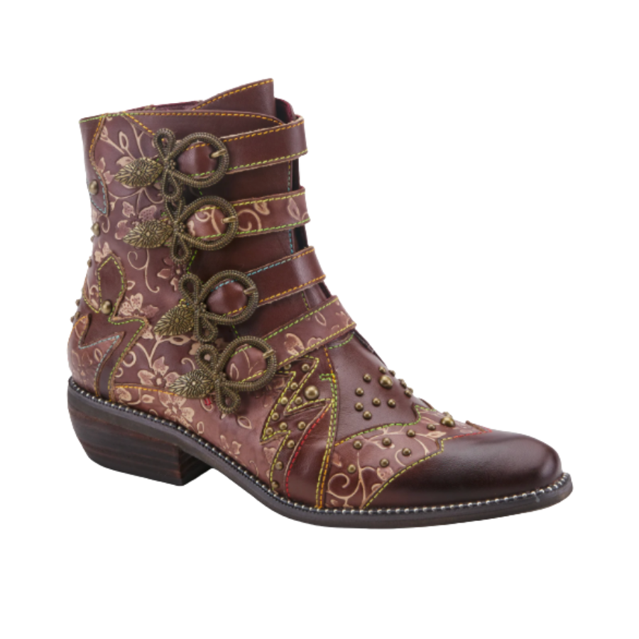 L'Artiste Rodeha women ankle boots in leather brown 4.png (Copy)