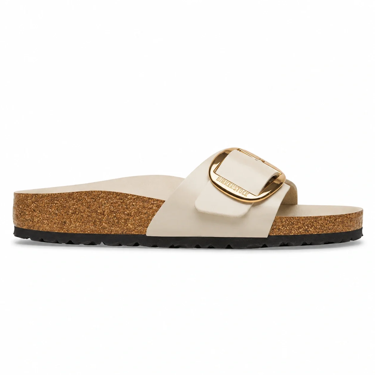Birkenstock Madrid Big Buckle high shine ecru.webp