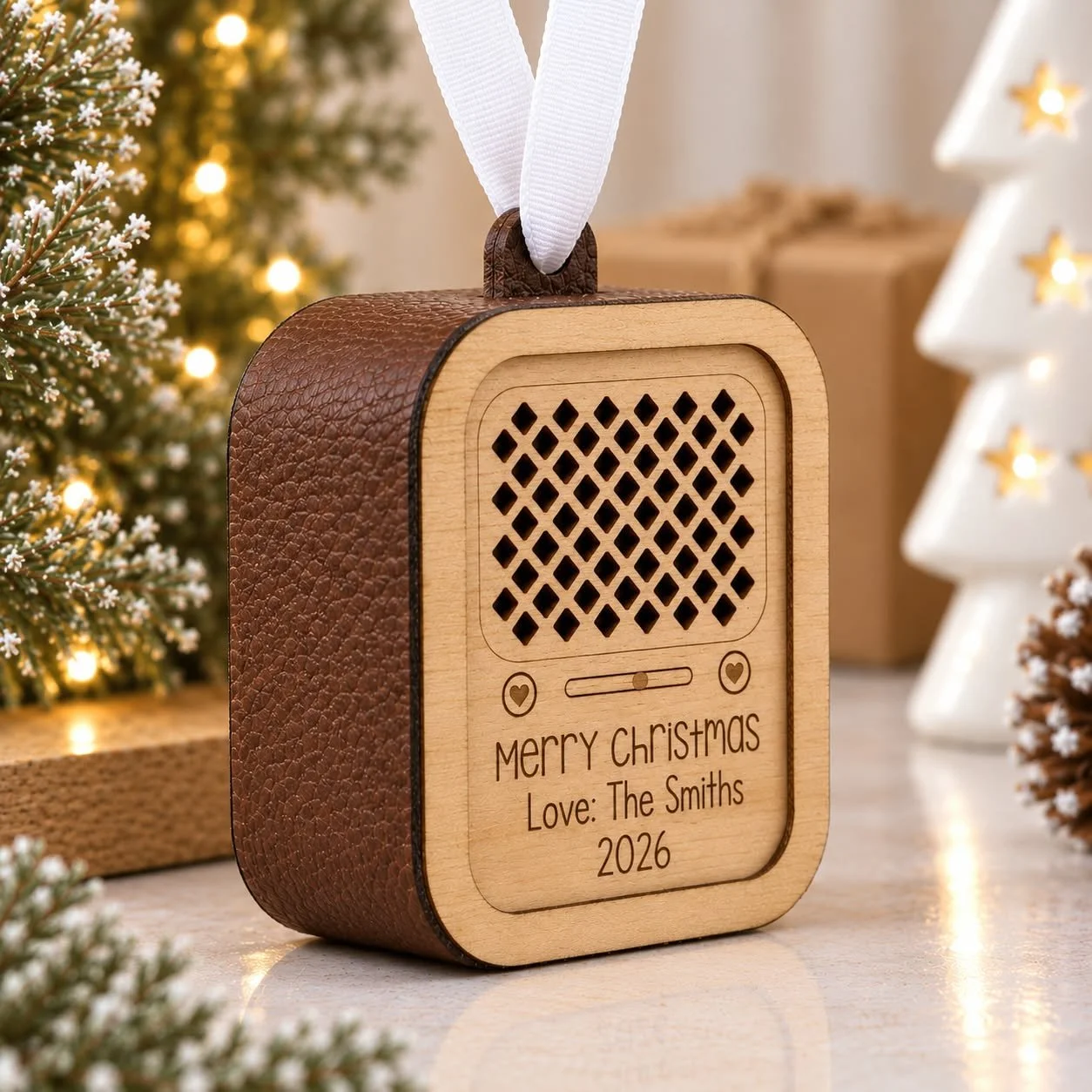 Retro Radio Voice Box Ornament