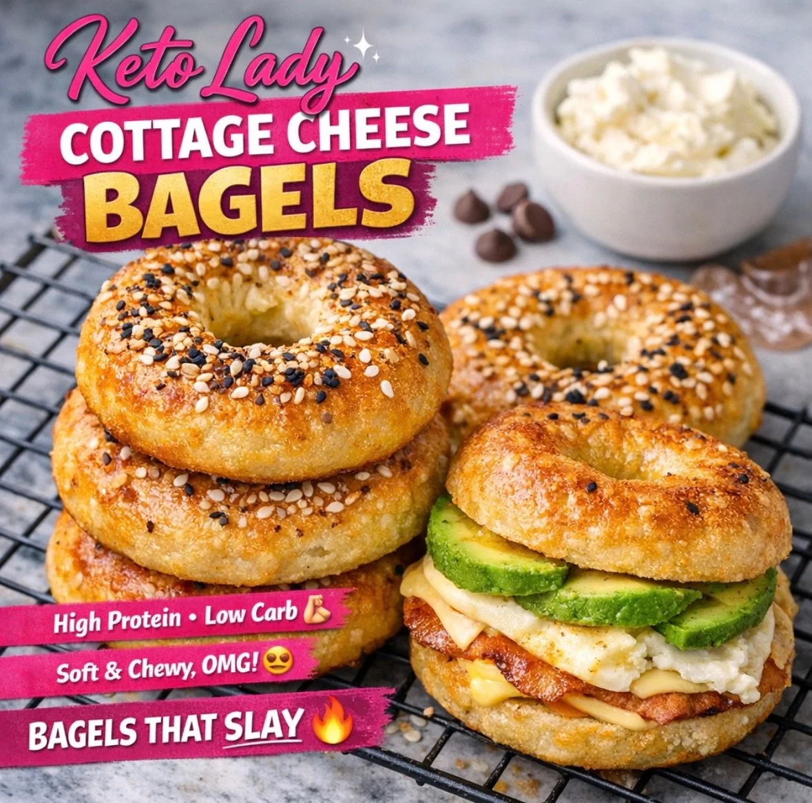 Keto Lady Cottage Cheese Bagels