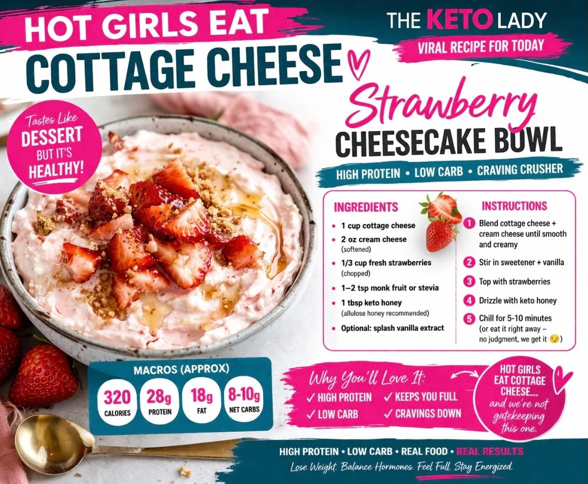 Keto Lady Strawberry Cheesecake Bowl