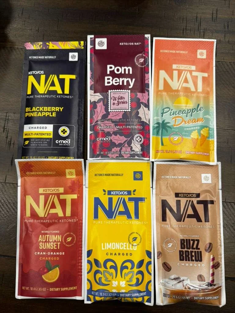 5 Packs of Keto NAT - Sample Pack with Mystery Flavor!!