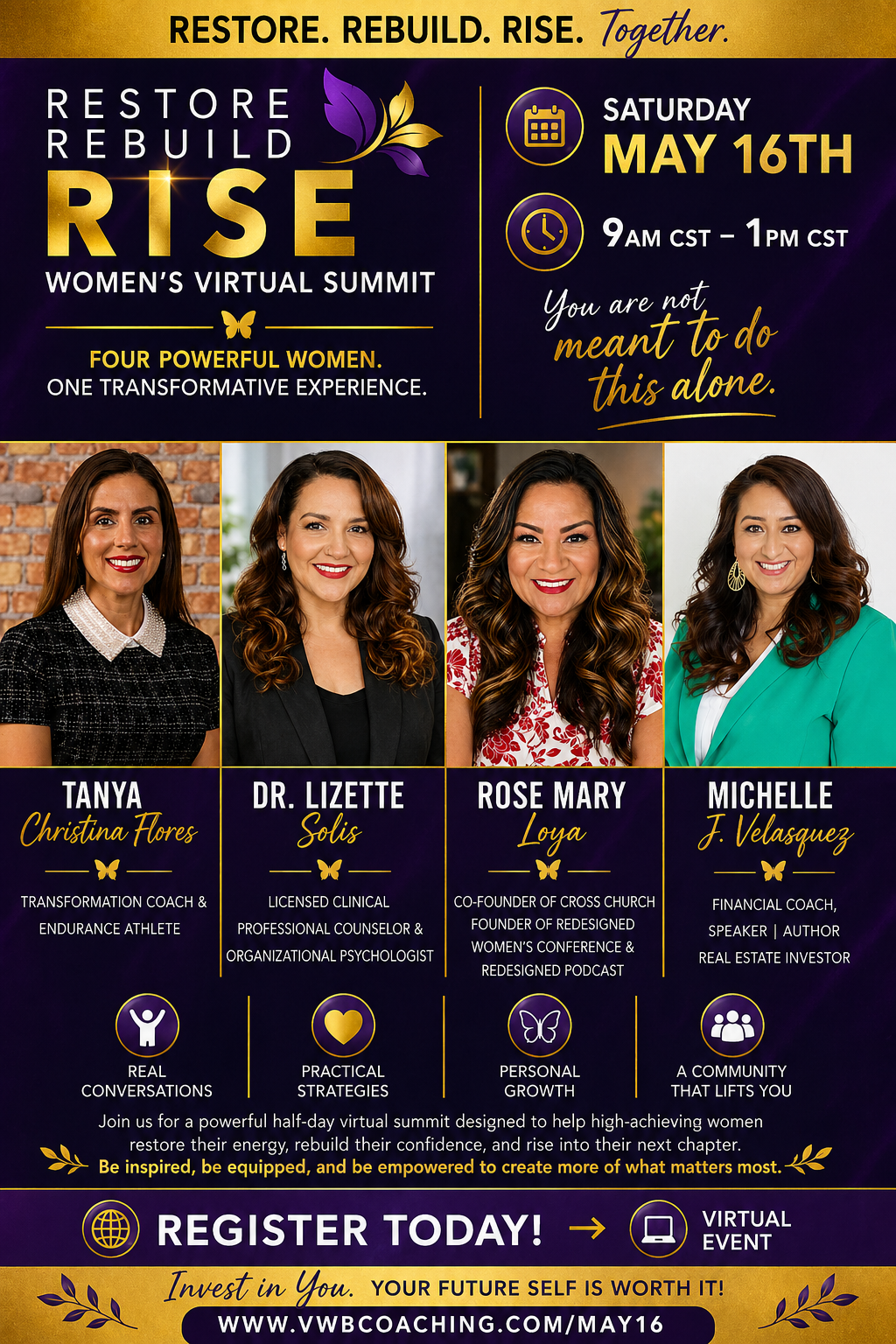 Restore. Rebuild. Rise Women's Virtual Summit 