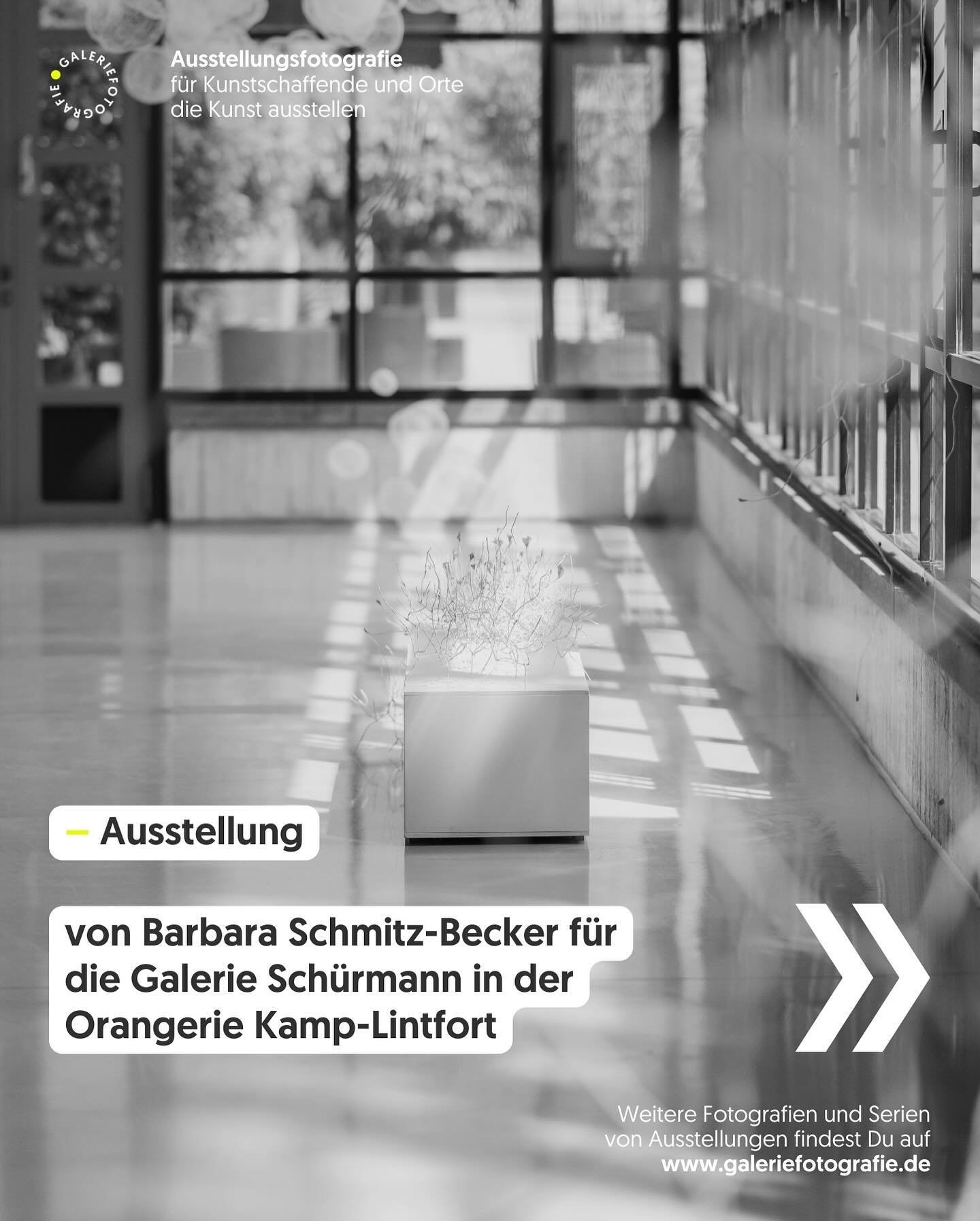 Diese Ausstellung von @barbaraschmitzbecker war atemberaubend sch&ouml;n und auch atemberaubend schwer zu fotografieren 🤣 Die riesigen Glasfassaden der Orangerie Kamp-Lintfort, die Farbkontraste und die auff&auml;llige Architektur - alles stand im g