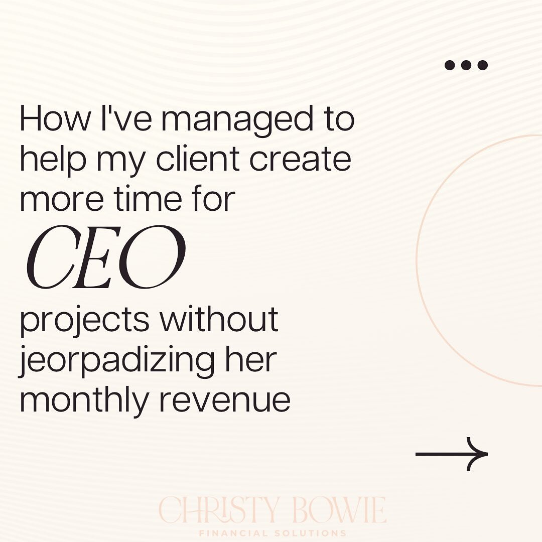 My client was spending tooo much time on tasks that weren't profitable 

Time is money and your time is valuable ⏳💸

As a CEO, you need to be strategic on what you're spending time on and where you're needed the most 

If you're hustling all the tim