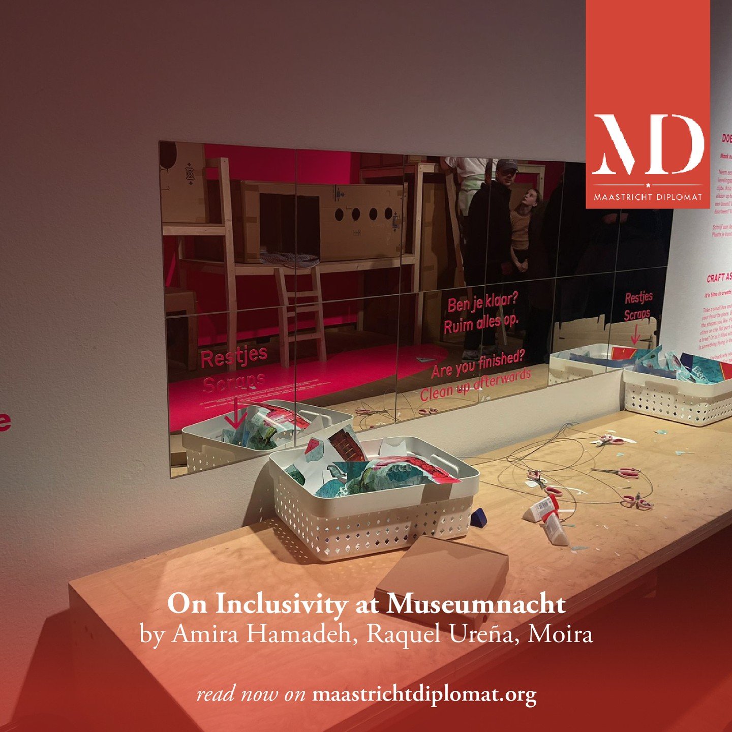 At the request of Cultura Mosae, Maastricht Diplomat conducted an investigative piece focused on &lsquo;inclusivity&rsquo; as showcased on Museumnacht. Twelve of our journalists reported their findings on the cultural event of 19th April 2024. 
Read 