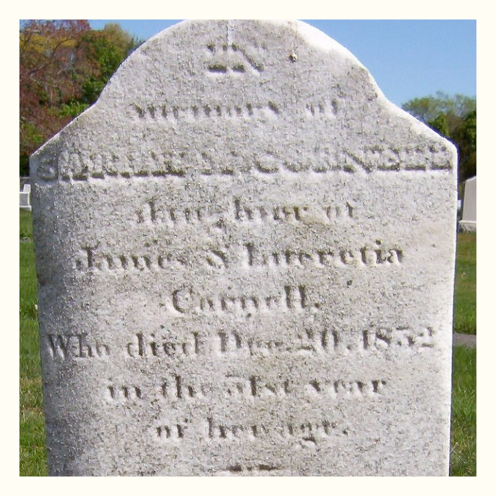Sarah's headstone
