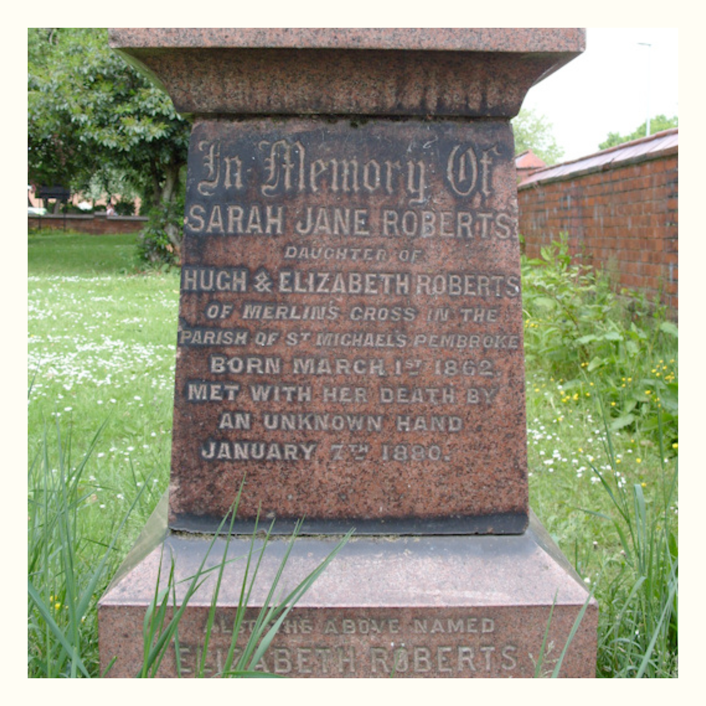 Inscription on memorial