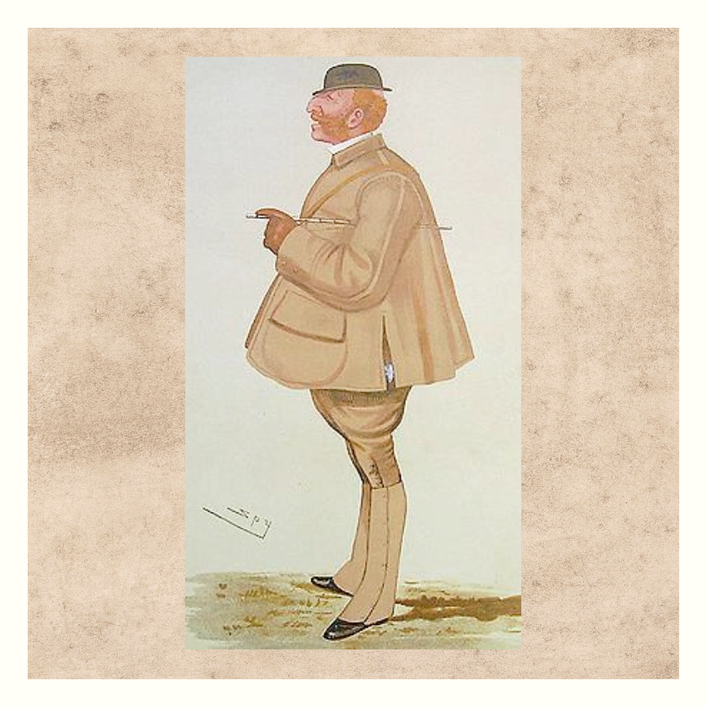 Caricature of Lord Arthur Somerset from the Cleveland Street Scandal