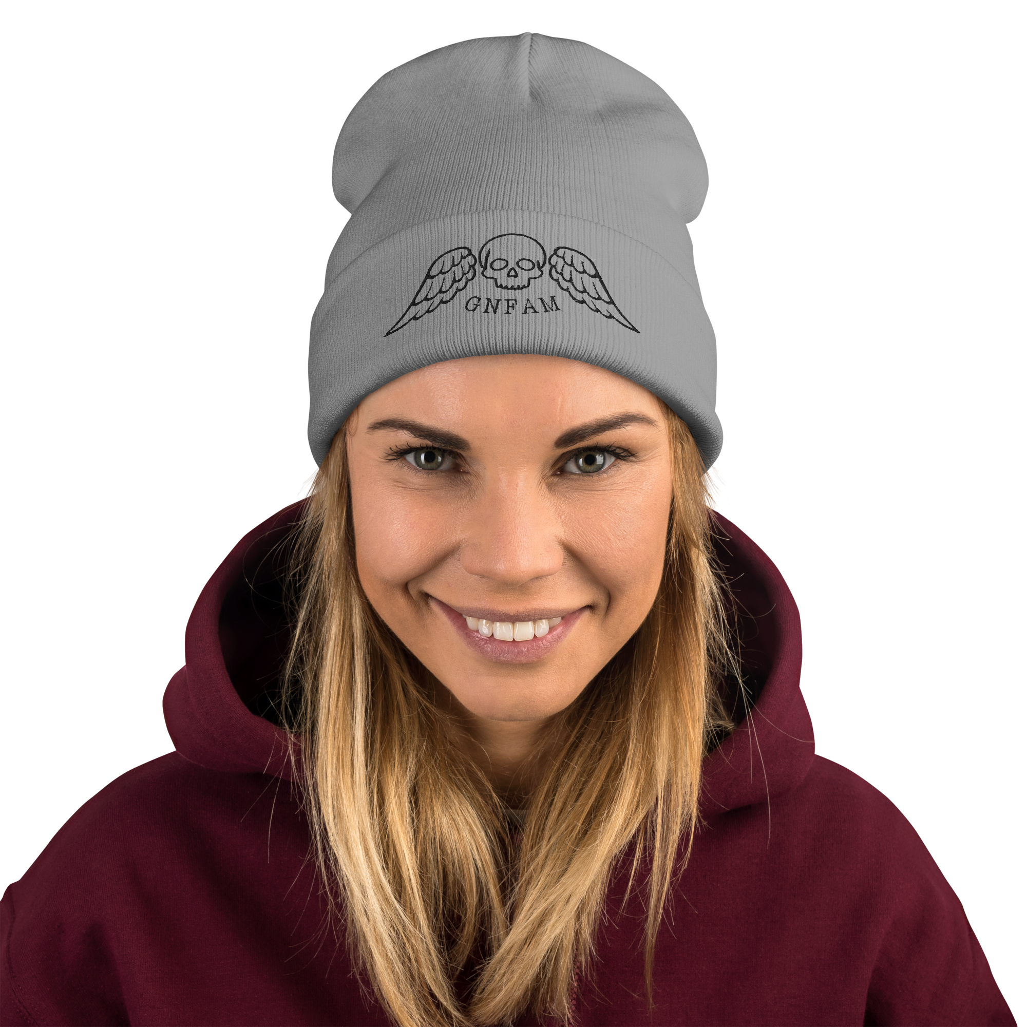 Winged Skull Grave Beanie