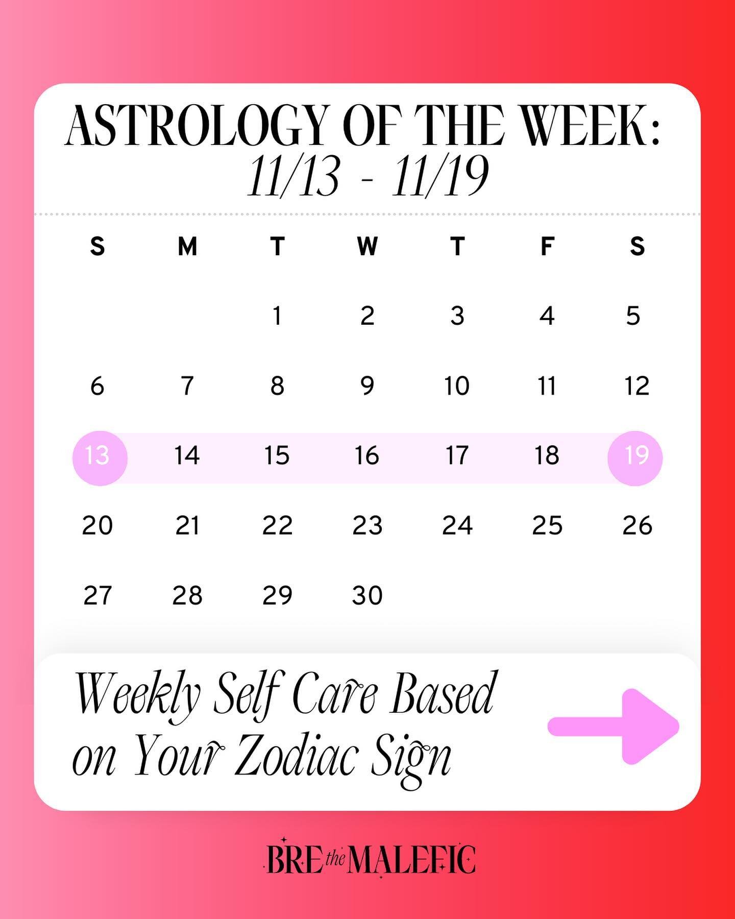 📍Astrology for the week ahead📍

🤙🏽We&rsquo;re finally leaving eclipse season and leaning into Sag energy
🧘🏻&zwj;♀️This is a PERFECT time to relax, kick back, and practice some major self care
💫Check all of your placements for the ultimate self