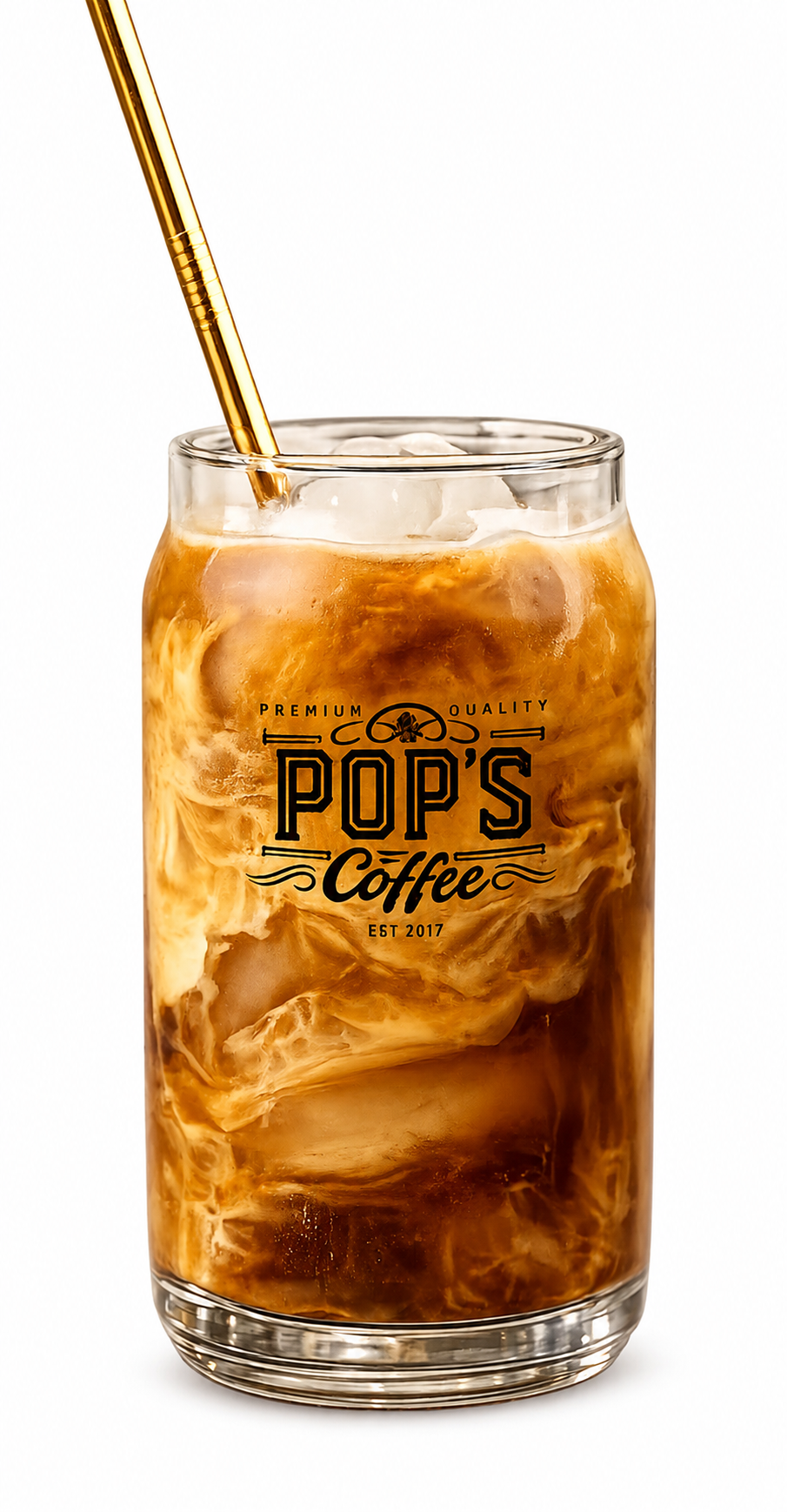 Signature cold brew coffee with house-made flavors by Pop's Premium Coffee.