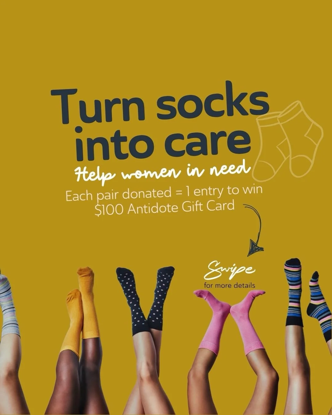 You read that correctly 👀🤍 we&rsquo;re giving away a $100 gift card!

In honour of the women who carry so much&mdash;mothers, caregivers, daughters, friends, and community members&mdash;we&rsquo;re running a sock drive in support of a local women&r