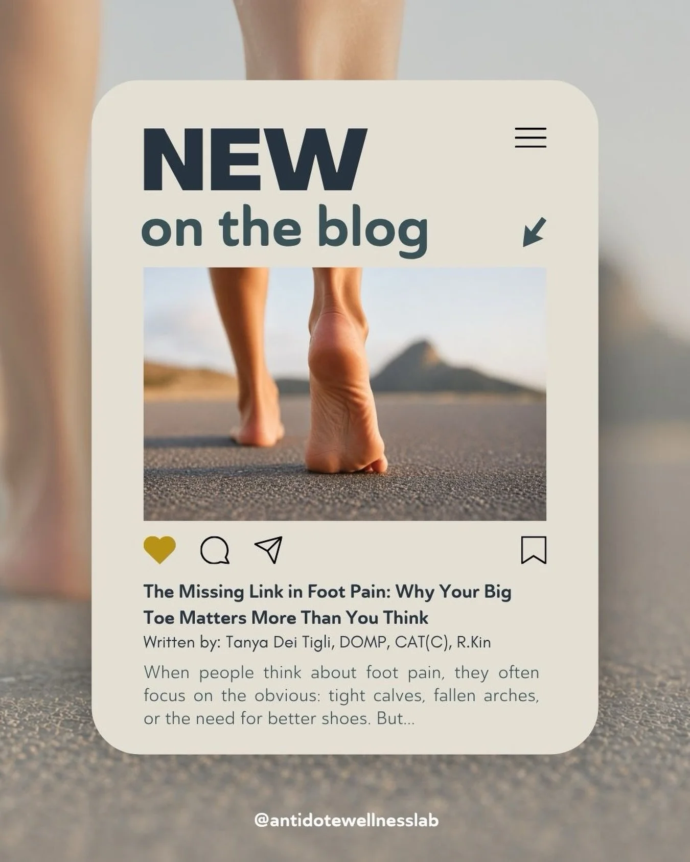 Our May blog is officially live 👣✨

&ldquo;The Missing Link in Foot Pain: Why Your Big Toe Matters More Than You Think&rdquo;

Because foot pain isn&rsquo;t always just about the foot.
From walking and balance to posture and movement patterns, your 