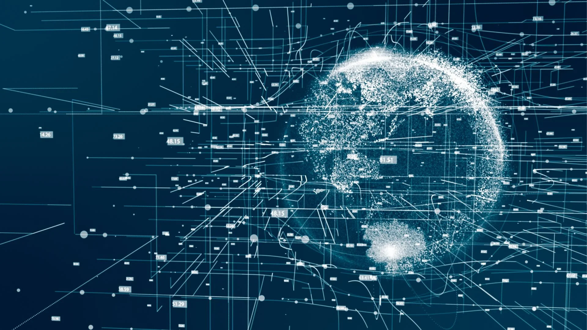 AI and global communication concept