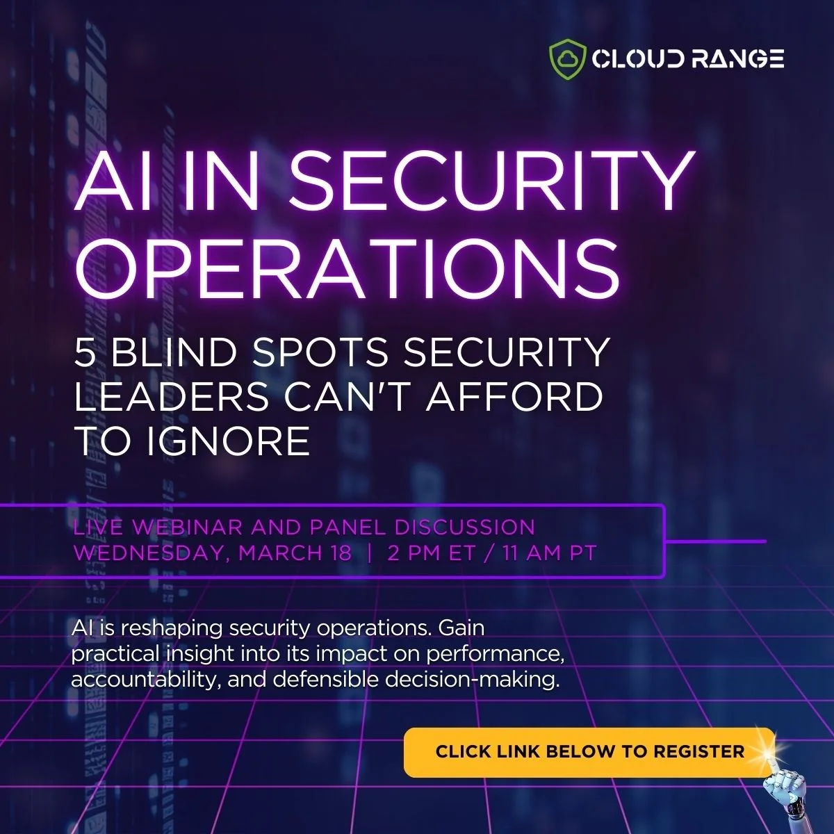 Join the march 18 webinar, AI in Security Operations