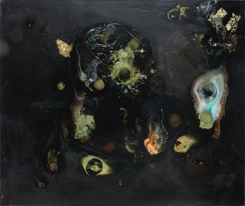 beth-partridge-artist-black-gold-green-texured-painting