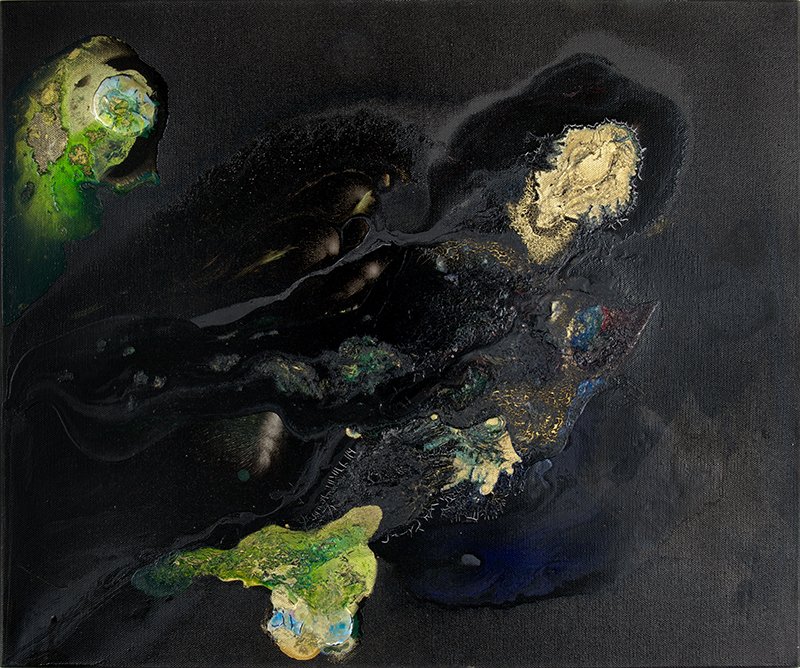 beth-partridge-artist-black-gold-green-abstract-painting
