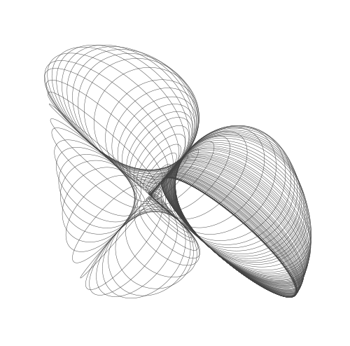 3D wireframe geometric shape resembling a complex abstract art sculpture in black and gray.