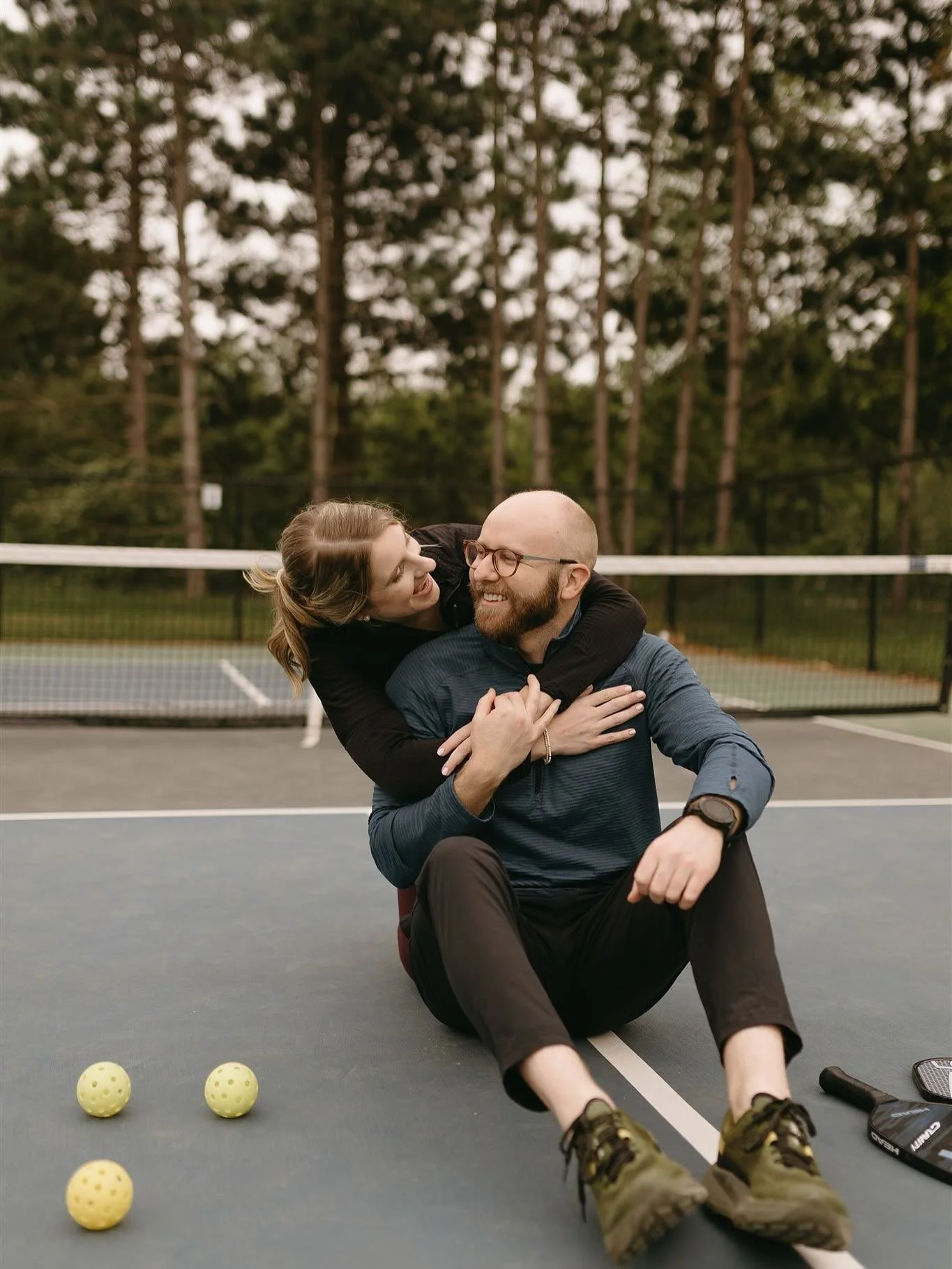 Lisa and Kevin. Their first date was on the pickleball courts.🏓💛🥹