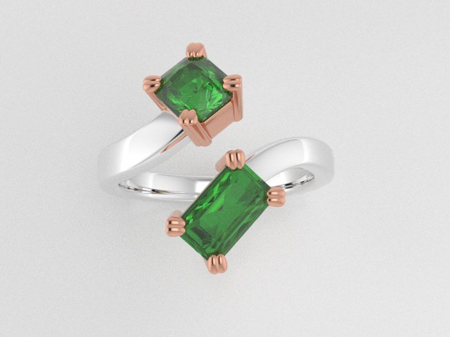 Customized Emerald Ring | Top View