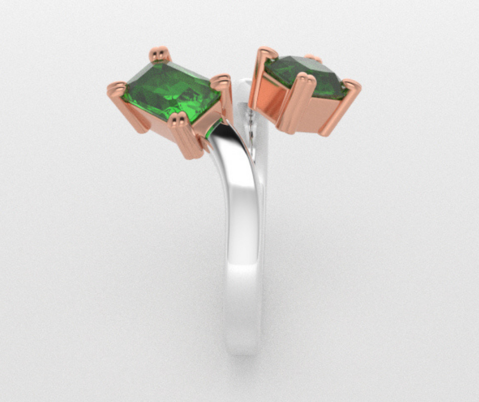 Customized Emerald Ring | Side View