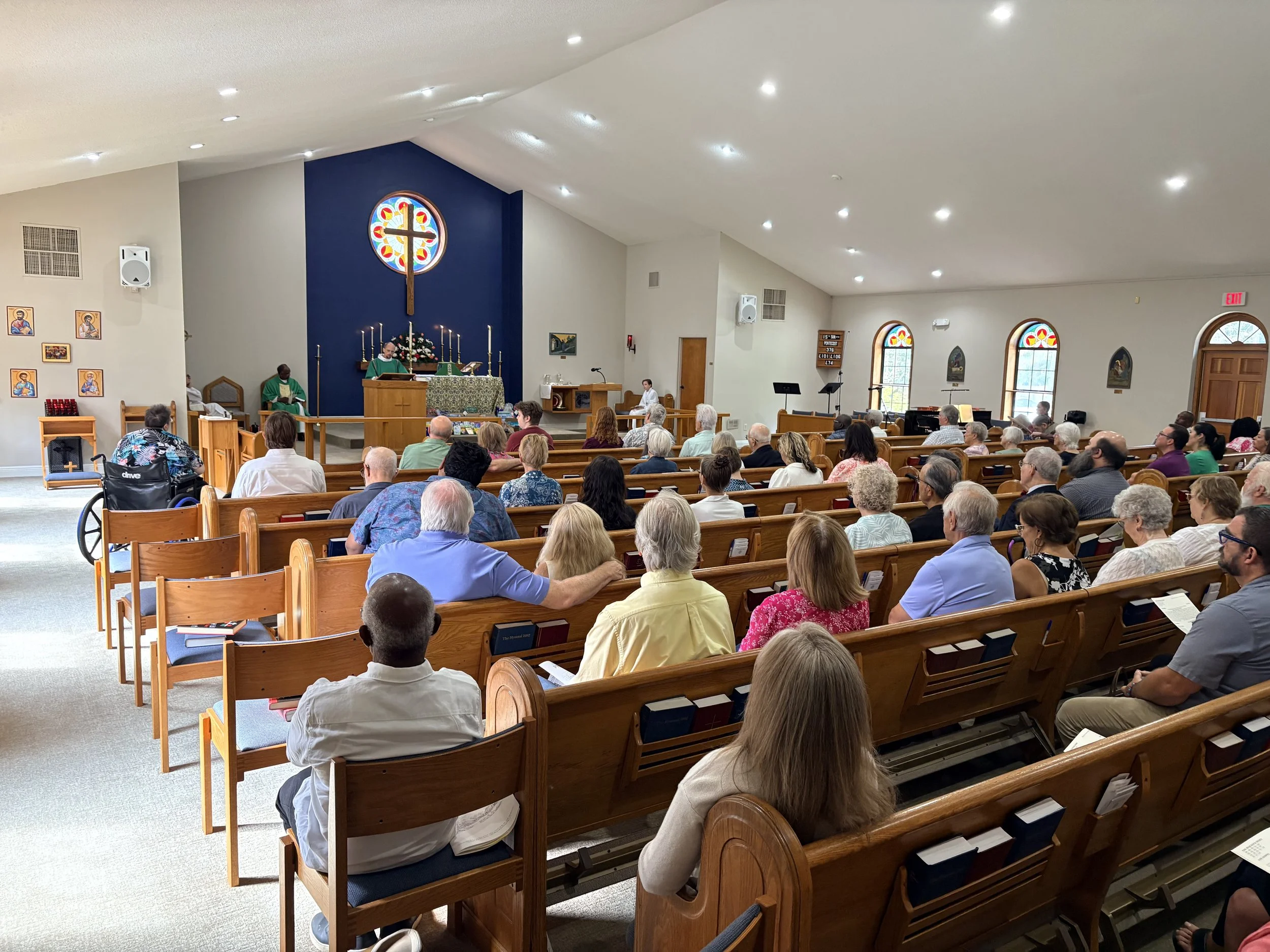 Dcn. Jess delivering the homily - 9/6/2026