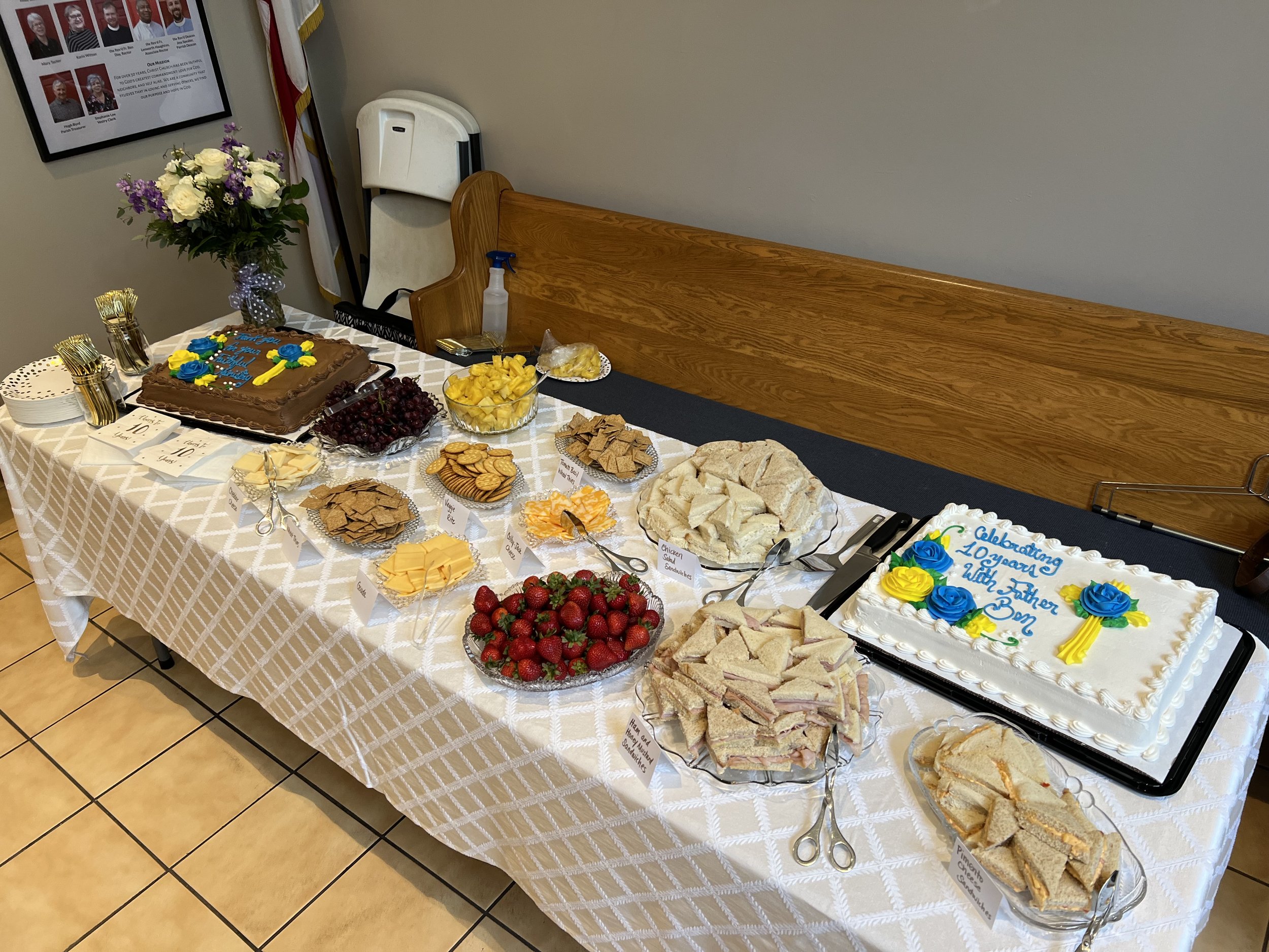 Coffee Hour Celebrating Fr. Ben's 10th Anniversary as Rector - 8/2/2026