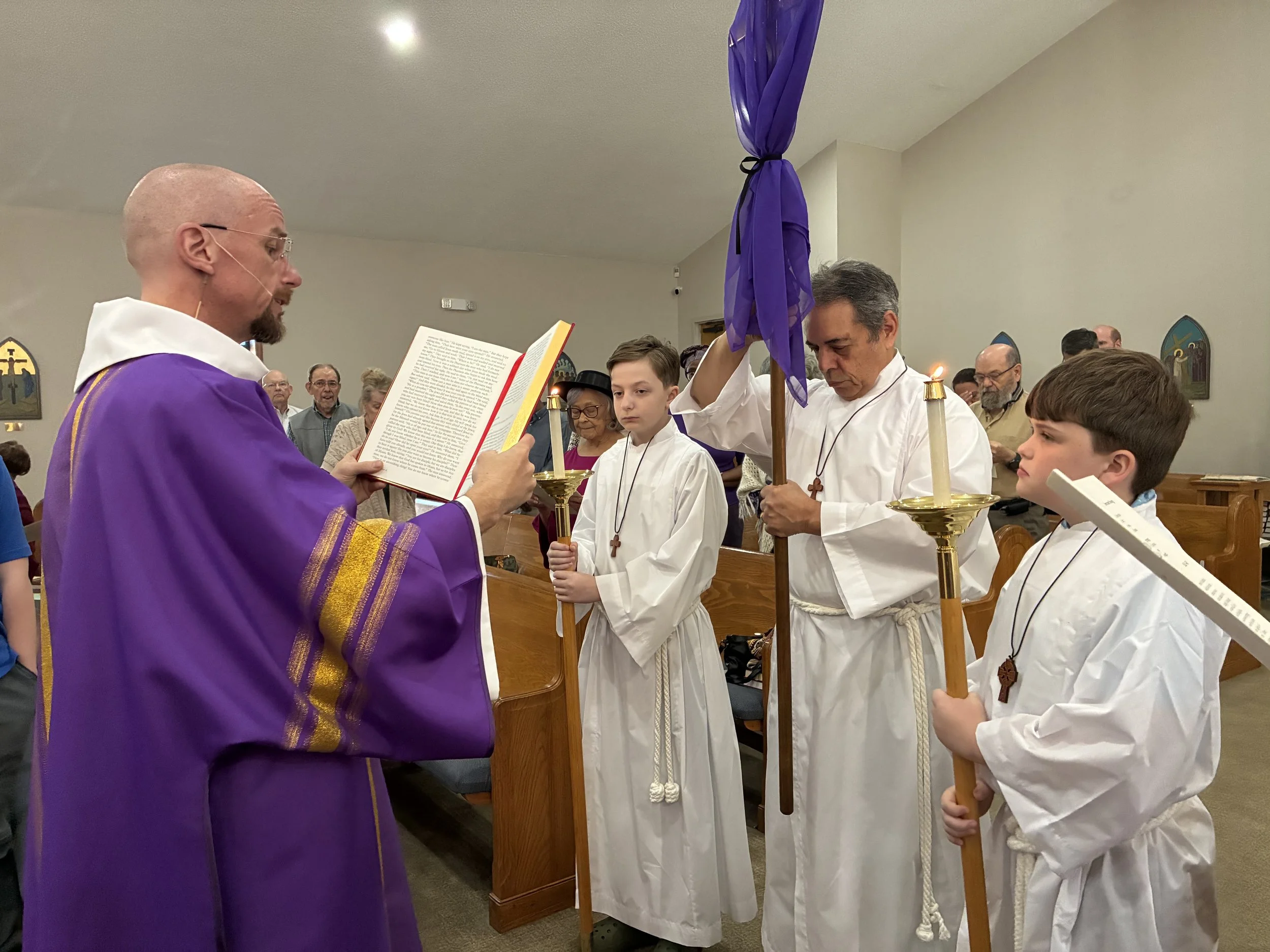Deacon Jess reading the gospel - 3/22/2026