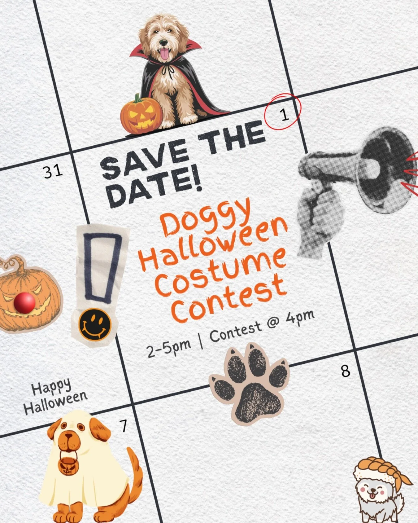 BOO! 👻🐶 Our 3rd Annual Halloween Doggy Costume Contest is next Saturday, 11/1!