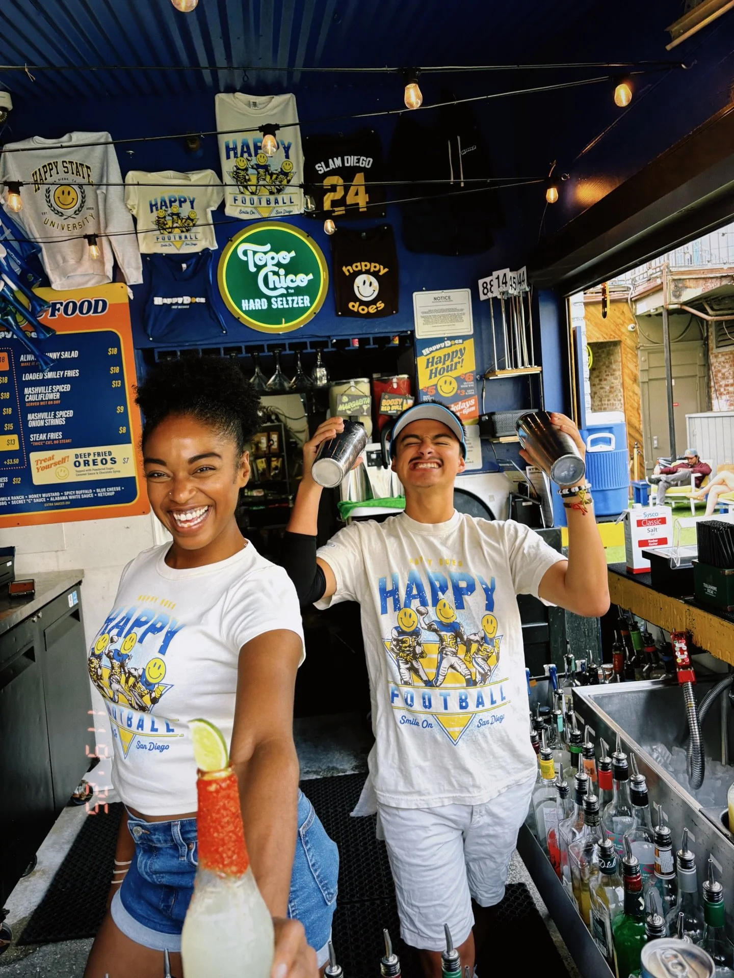 HAPPY football Sunday! 🏈 Get a raffle ticket at the door for your chance to win HAPPY MERCH. We&rsquo;re pouring drink specials and playing the games on sound!