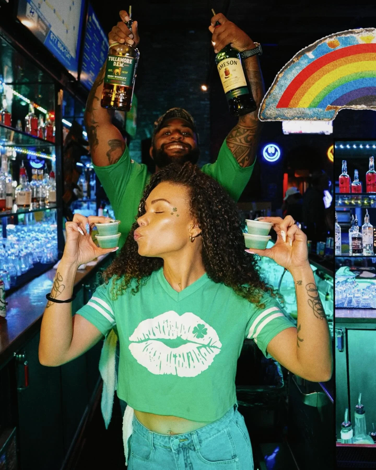 Tonight you can blame it on the l-e-e-e-e-e-e-prechaun ☘️🥃🙂&zwj;↕️ We&rsquo;re serving all the Irish whiskey &amp; Green Tea Jell-O Shots!