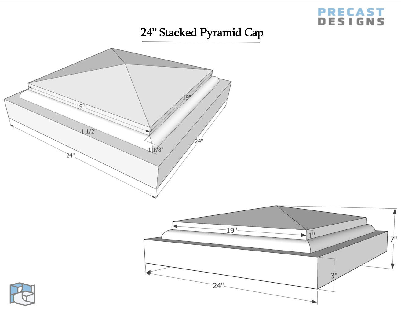 Cb Pyramid Caps Precast Designs